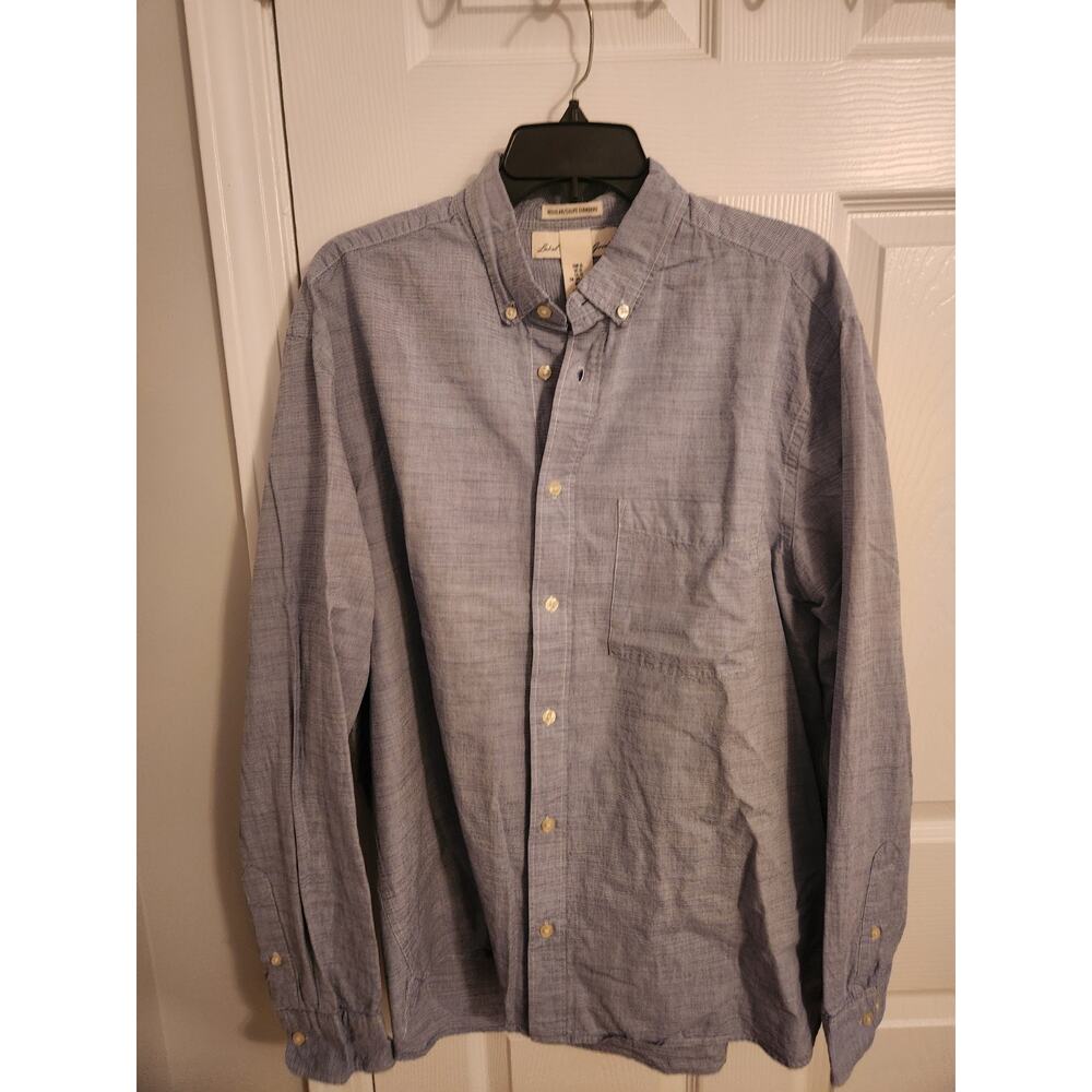 HM Men's Button Down Shirt Long Sleeved XL Blue